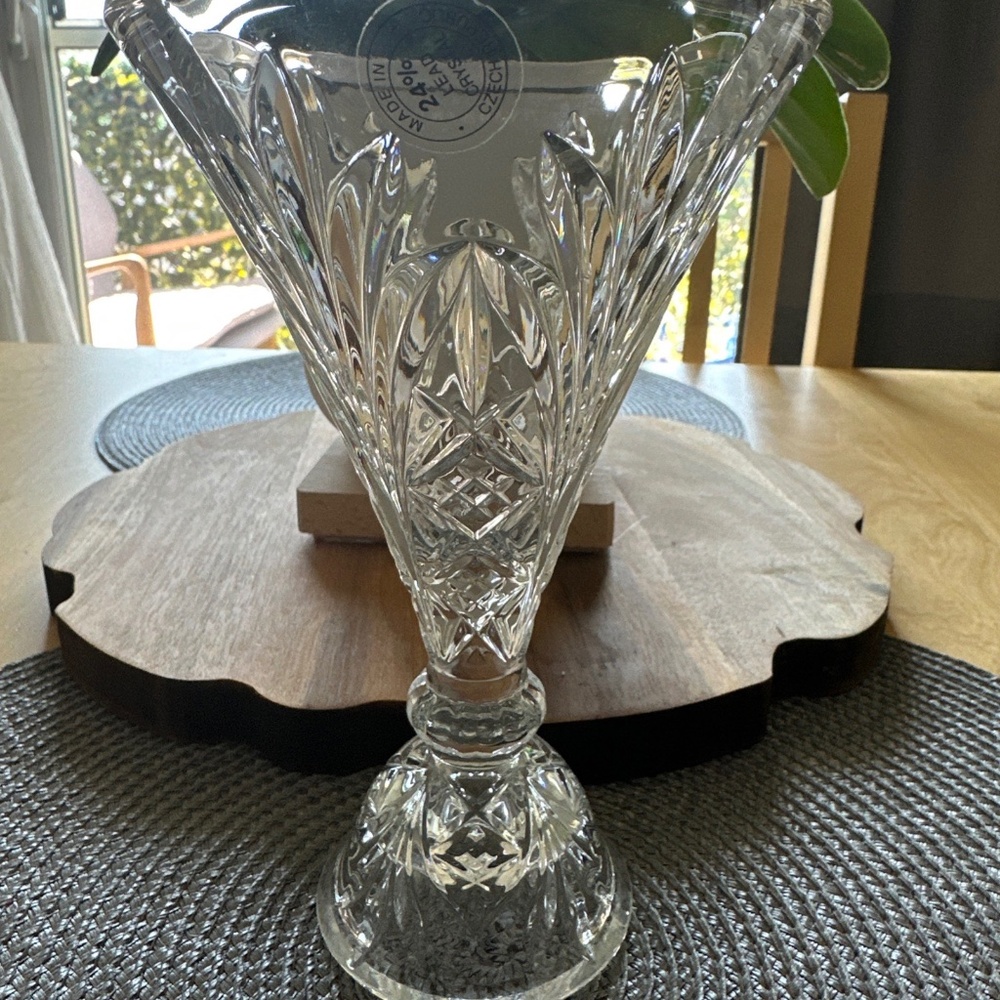 Imperial Crystal Vase / Candlestick in Excellent Condition